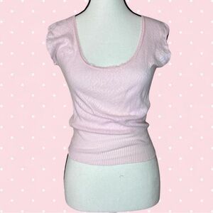 Light Pink Scoop Neck Blouse Tank Top